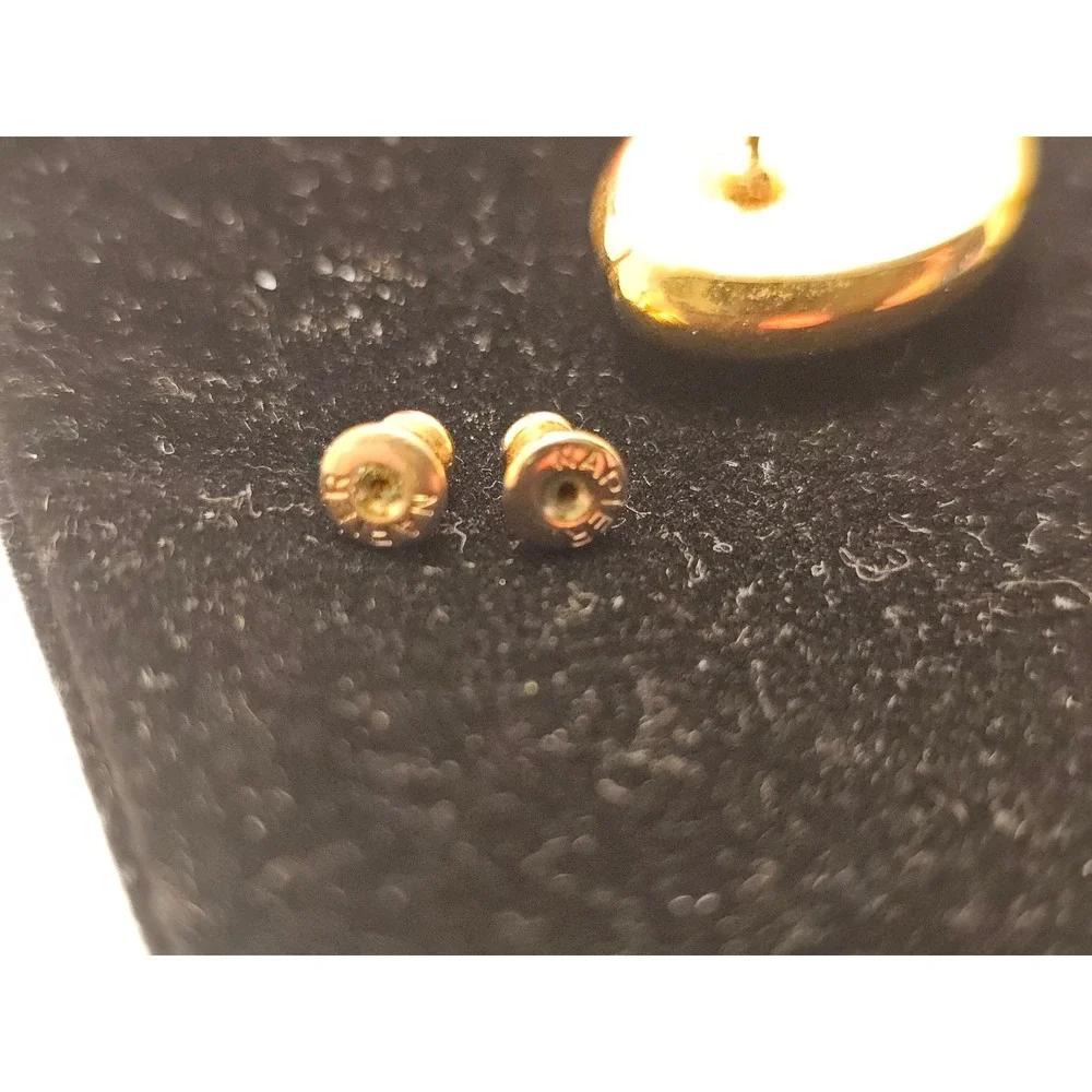 Napier Vintage Gold Tone Faux Pearl Marquise Stud Earrings Post Back Classic